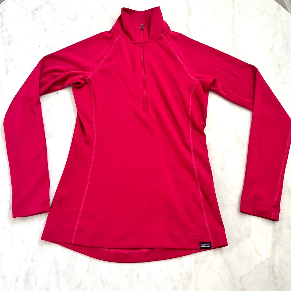 Patagonia Capilene Mid Weight Zip Pullover - Raspberry - Women Size XS